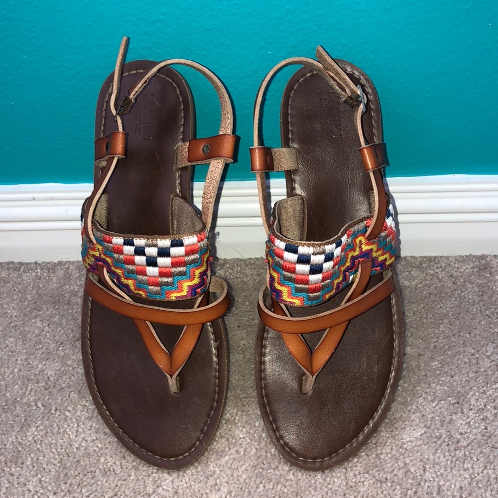 Colorful strappy sandals